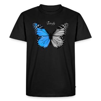 Battery Graphic - Men's Premium Organic T-Shirt - black - Front - Nico (187cm)