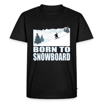 Né pour le snowboard - Sports d’hiver - T-shirt Premium bio Homme - noir - Devant - Nico (187cm)