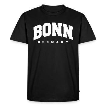 Bonn - Men's Premium Organic T-Shirt - black - Front - Nico (187cm)