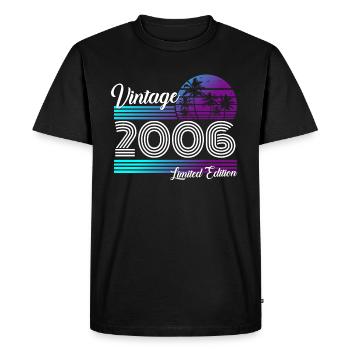 Millésime 2006 Rétro Millésime 2006 Anniversaire - T-shirt Premium bio Homme - noir - Devant - Nico (187cm)