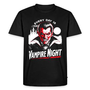Design vampire cool - T-shirt Premium bio Homme - noir - Devant - Nico (187cm)