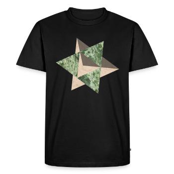 Tetrahedron31 - Men's Premium Organic T-Shirt - black - Front - Nico (187cm)