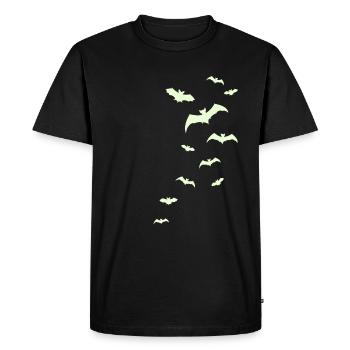 Halloween bats - Men's Premium Organic T-Shirt - black - Front - Nico (187cm)