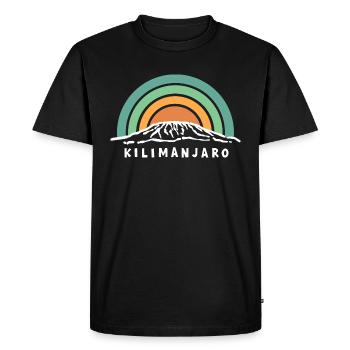 Kilimandjaro Kilimandjaro Kenya Tanzanie Souvenir - T-shirt Premium bio Homme - noir - Devant - Nico (187cm)