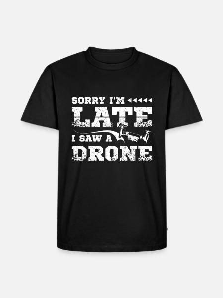I saw a drone - Men's Premium Organic T-Shirt - black