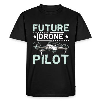 Futur pilote de drone - T-shirt Premium bio Homme - noir - Devant - Nico (187cm)