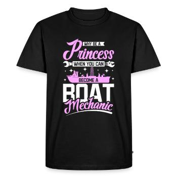 Princesse femme mécanicienne de bateau - T-shirt Premium bio Homme - noir - Devant - Nico (187cm)