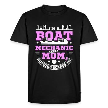Mécanicien de bateau et mère maman - T-shirt Premium bio Homme - noir - Devant - Nico (187cm)