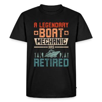 Un mécanicien de bateau légendaire a pris sa retraite - T-shirt Premium bio Homme - noir - Devant - Nico (187cm)