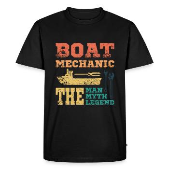 Boat mechanic the man the myth the legend - Men's Premium Organic T-Shirt - black - Front - Nico (187cm)