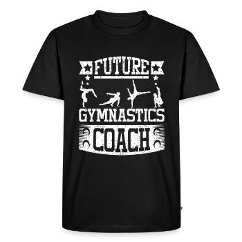 Future gymnastics coach - Men's Premium Organic T-Shirt - black - Front - Nico (187cm)