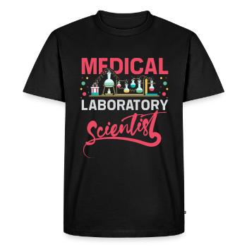 Sientiste de laboratoire médical - T-shirt Premium bio Homme - noir - Devant - Nico (187cm)