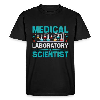 Scientifique de laboratoire médical - T-shirt Premium bio Homme - noir - Devant - Nico (187cm)