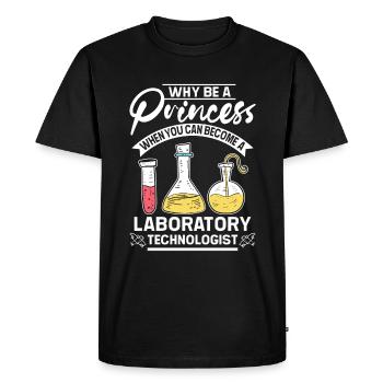 Pourquoi être technologue de laboratoire princes - T-shirt Premium bio Homme - noir - Devant - Nico (187cm)