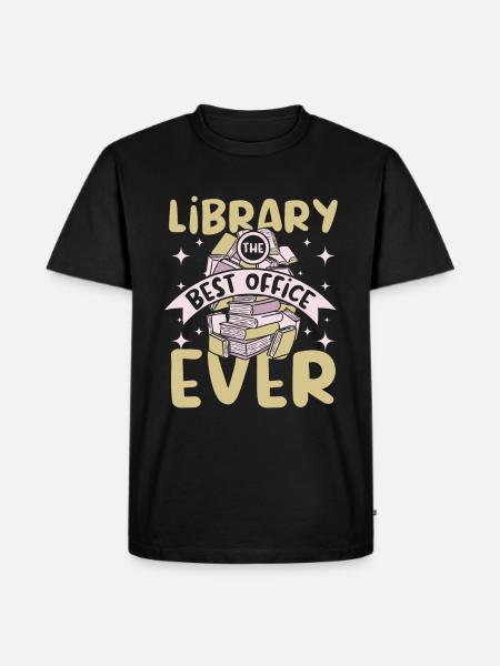 Library best offive ever - Men's Premium Organic T-Shirt - black