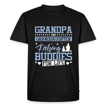 Copains de pêche de grand-père et grand-père pour la vie - T-shirt Premium bio Homme - noir - Devant - Nico (187cm)