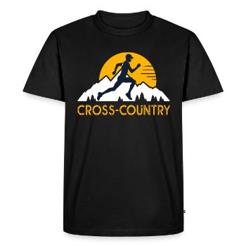 cross country runner running course à pied - T-shirt Premium bio Homme - noir - Devant - Nico (187cm)