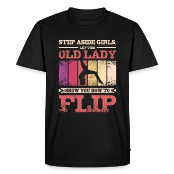Laissez cette vieille dame vous montrer comment retourner la gymnastique - T-shirt Premium bio Homme - noir - Devant - Nico (187cm)