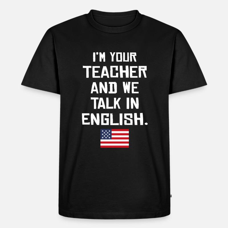 Professeur d’anglais américain - T-shirt Premium bio Homme - noir