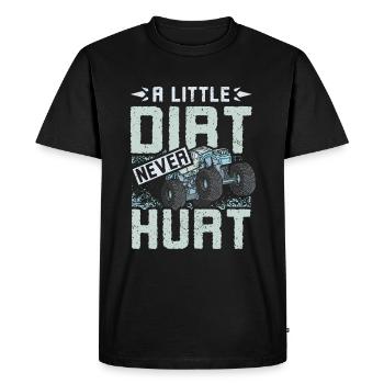 Un peu de saleté ne fait jamais de mal aux monster trucks - T-shirt Premium bio Homme - noir - Devant - Nico (187cm)