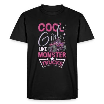 Des filles cool comme les Monster trucks - T-shirt Premium bio Homme - noir - Devant - Nico (187cm)