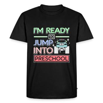 Je suis prêt à sauter dans le monster truck préscolaire - T-shirt Premium bio Homme - noir - Devant - Nico (187cm)