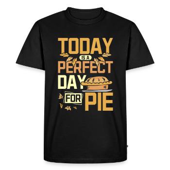 Today is a perfect day for pie - Men's Premium Organic T-Shirt - black - Front - Nico (187cm)