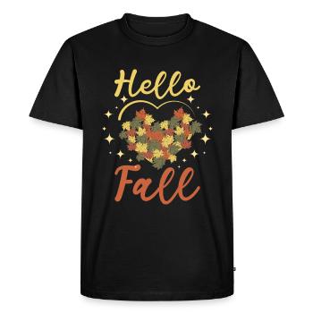 Love autumn hello fall - Men's Premium Organic T-Shirt - black - Front - Nico (187cm)