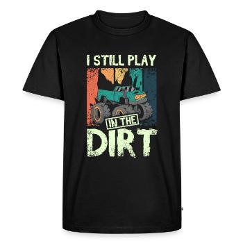 Je joue toujours dans le camion Monster dirt - T-shirt Premium bio Homme - noir - Devant - Nico (187cm)
