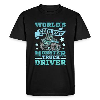 Le conducteur de monster truck le plus cool du monde - T-shirt Premium bio Homme - noir - Devant - Nico (187cm)