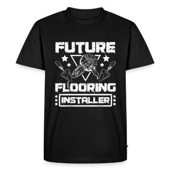 Future flooring installer - Men's Premium Organic T-Shirt - black - Front - Nico (187cm)