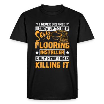 Sexy flooring installer - Men's Premium Organic T-Shirt - black - Front - Nico (187cm)