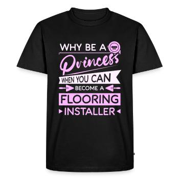 Princess flooring installer - Men's Premium Organic T-Shirt - black - Front - Nico (187cm)