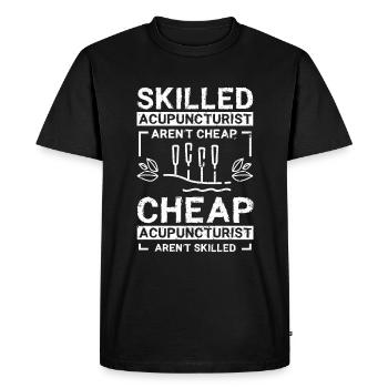 Les acupuncteurs qualifiés ne sont pas bon marché - T-shirt Premium bio Homme - noir - Devant - Nico (187cm)