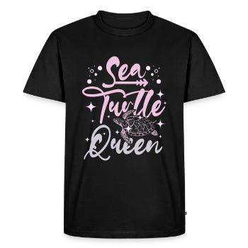 Reine des tortues de mer - T-shirt Premium bio Homme - noir - Devant - Nico (187cm)