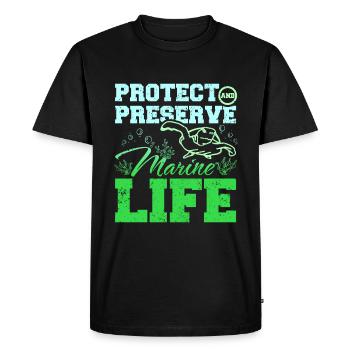 Protect and preserve marine life - Men's Premium Organic T-Shirt - black - Front - Nico (187cm)