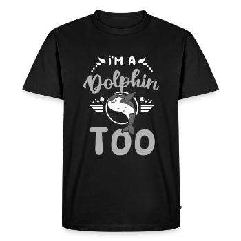 I'm a dolphin too Orca whale - Men's Premium Organic T-Shirt - black - Front - Nico (187cm)