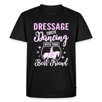 Le dressage, c’est comme danser avec son meilleur ami - T-shirt Premium bio Homme - noir - Devant - Nico (187cm)