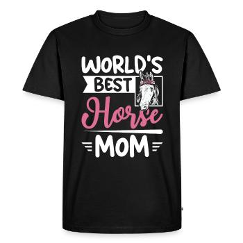 World's best horse mom - Men's Premium Organic T-Shirt - black - Front - Nico (187cm)