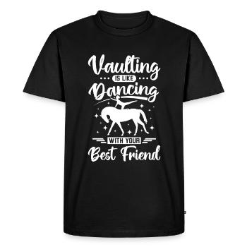 Voûter, c’est comme danser avec son meilleur ami - T-shirt Premium bio Homme - noir - Devant - Nico (187cm)