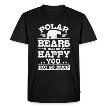 Les ours polaires me rendent heureux vous pas tellement - T-shirt Premium bio Homme - noir - Devant - Nico (187cm)