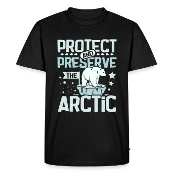 Protéger et préserver l’Arctique - T-shirt Premium bio Homme - noir - Devant - Nico (187cm)