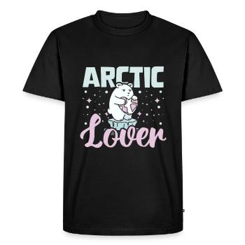 Ours polaires Amoureux de l’Arctique - T-shirt Premium bio Homme - noir - Devant - Nico (187cm)