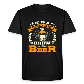 C’est une bonne journée pour brasser de la bière - T-shirt Premium bio Homme - noir - Devant - Nico (187cm)