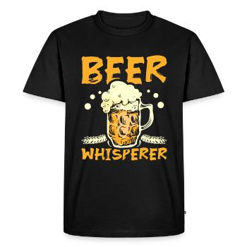 Beer Whisperer - Men's Premium Organic T-Shirt - black - Front - Nico (187cm)
