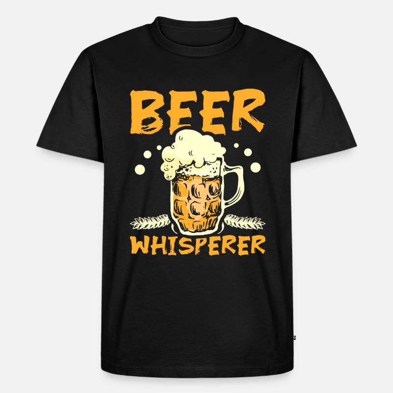 Beer Whisperer - Männer Premium Bio T-Shirt - Schwarz