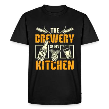 The brewery is my kitchen - Men's Premium Organic T-Shirt - black - Front - Nico (187cm)