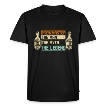 Brewmaster The man myth legend - Men's Premium Organic T-Shirt - black - Front - Nico (187cm)