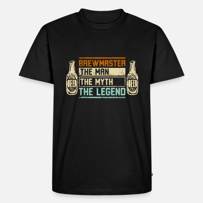 Brewmaster The man myth legend - Männer Premium Bio T-Shirt - Schwarz