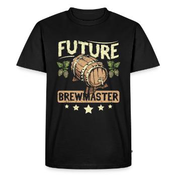 Futur maître brasseur - T-shirt Premium bio Homme - noir - Devant - Nico (187cm)